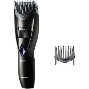 Panasonic ER-GB37 aparat de tuns barba (lamă de 45 de grade, reglabilă de 0,5-10 mm, control cu fir/cu fir, tăiere umedă/uscată), negru