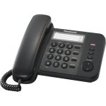 Panasonic KX-TS520 sistem telefonic integrat (apelare directă cu un singur buton, jurnal de apeluri efectuate, indicator ton de apel), negru