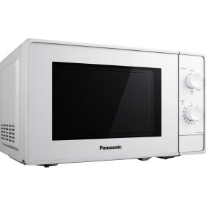 Panasonic NN-E20 cuptor cu microunde (20L, 800W, 5 setări de putere, funcționare cu 2 butoane, placă turnantă din sticlă cu diametrul de 255mm), alb
