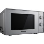 Panasonic NN-E22 cuptor cu microunde (20l, 800W, 5 setari putere, functionare cu 2 butoane, platan sticla cu diametrul de 255mm), argintiu