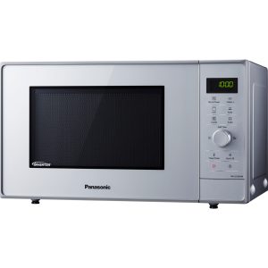 Panasonic NN-GD36 cuptor cu microunde cu grătar și invertor (23l, 1000W, 18 programe, vas Steam+ Pan, gătit rapid, setare timp), argintiu