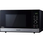 Panasonic NN-GD38 cuptor cu microunde cu grătar și invertor (23l, 1000W, 18 programe, vas Steam+ Pan, gătit rapid, setare timp), negru