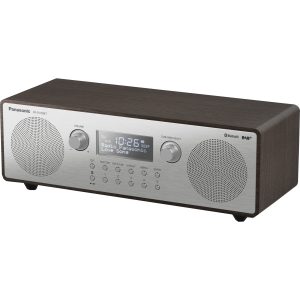 Panasonic RF-D100 radio DAB-FM (acceptă diverse surse de muzică: FM, Bluetooth, DAB / DAB + și AUX-IN, difuzoare full-range 6,5cm), negru și argintiu