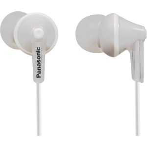 Panasonic RP-HJE125 căști intraauriculare cu fir (drivere de 9mm, design ErgoFit, 3 perechi de căști moi, cablu de 1,1m), alb