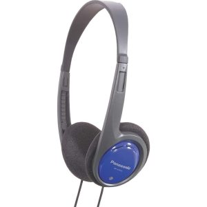 Panasonic RP-HT010 căști ușoare peste urechi cu fir (pernițe pentru urechi din spumă, bandă ergonomică, sistem XBS), albastru