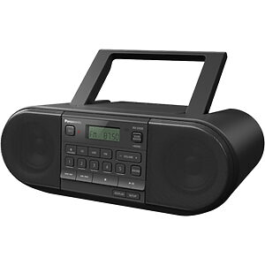 Panasonic RX-D550 receptor radio portabil puternic - 20W (CD, Bluetooth, USB, difuzoare full-range de 8 cm, Sound Booster, cu baterii), negru