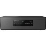 Panasonic SC-DM502 sistem stereo premium compact (CD, USB, Bluetooth, intrare optică, DAB+, FM, AUX, carcasă din lemn, orificiu de aer), negru
