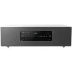 Panasonic SC-DM502 sistem stereo premium compact (CD, USB, Bluetooth, intrare optică, DAB+, FM, AUX, carcasă din lemn, orificiu de aer), alb