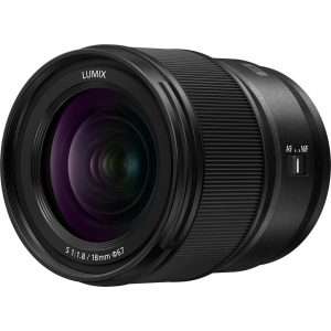 Panasonic S-S18 obiectiv cu unghi larg (18 mm, F1.8, full frame FF, montură L, rezistent la praf, îngheț și stropire), negru
