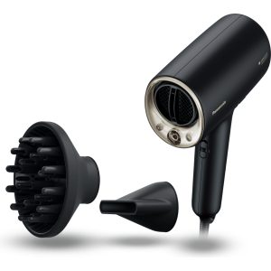 Panasonic EH-NA0J uscător de păr cu tehnologie nanoe™ MOISTURE+ și Mineral (1600 W, 4 moduri de temperatură, duză de concentrare, difuzor), negru