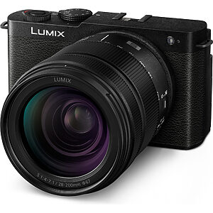 Panasonic DC-S9H Lumix cameră mirrorless full-frame compactă DC-S9 + obiectiv S-R28200 (24.2 MP, încadrare flexibilă, LUMIX Lab), negru