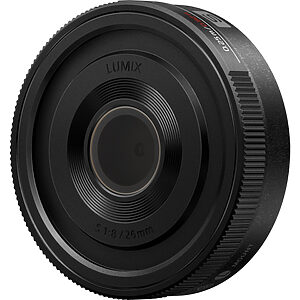 Panasonic S-R26 LUMIX S lentilă pancake prime compactă 26mm (diafragmă fixă F8, focalizare manuală, lungime 18.1mm, 58g)