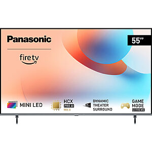 Panasonic TV-55W95A Mini LED TV cu sistem inovator Premium Fire TV 4K HDR 55" (DVB-T2/HEVC, procesor HCX Pro AI MKII, Dolby Atmos, funcție Auto AI)