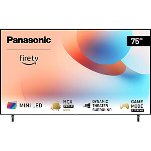 Panasonic TV-75W95A Mini LED TV cu sistem inovator Premium Fire TV 4K HDR 75" (DVB-T2/HEVC, procesor HCX Pro AI MKII, Dolby Atmos, funcție Auto AI)