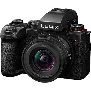 Panasonic DC-S5M2N Lumix cameră mirrorless Full-Frame DC-S5M2 + obiectiv S-R1840 18–40 mm, F4,5–6,3 (CMOS 24.2MP, Active I.S., C4K/4K)