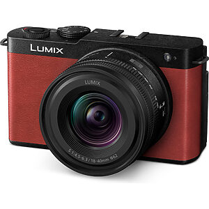 Panasonic DC-S9N Lumix cameră mirrorless full-frame compactă DC-S9 + obiectiv S-R1840 (24.2 MP, încadrare flexibilă, LUMIX Lab), roșu