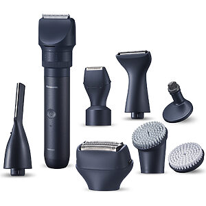 Panasonic XSHAPE TRIM MULTISHAPE sistem modular - trimmer pentru barbă/păr/corp, kit pentru curățare facială (ER-CTW1, ER-CBL1, ER-CDT1, ER-CFB1)