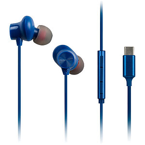 Panasonic RP-TCM225 căști in-ear USB-C (difuzoare 10 mm, microfon integrat, buton control, cablu 1.2m, 3 mărimi), albastre