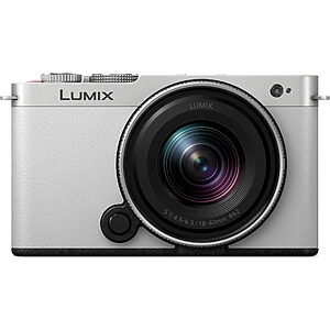 Panasonic DC-S9N Lumix aparat foto mirrorless compact full-frame DC-S9, obiectiv S-R1840 (24.2MP, încadrare flexibilă, LUMIX Lab), alb-argintiu